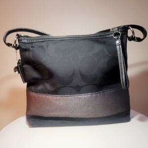 Black & Grey Coach Shoulder Bag
